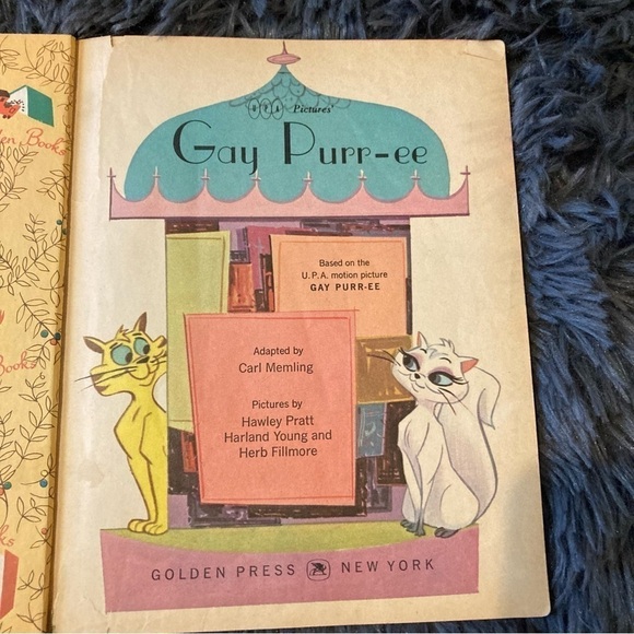 1962 Gay Purr-ee by Carl Memling A Little Golden Book Hardcover. - Picture 4 of 11